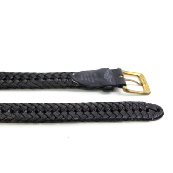DOCKERS BRAIDED BLACK GENUINE LEATHER 1 1/8" Wd CASUAL MEN'S BELT Sz 42/105 (t49 - Picture 13 of 13
